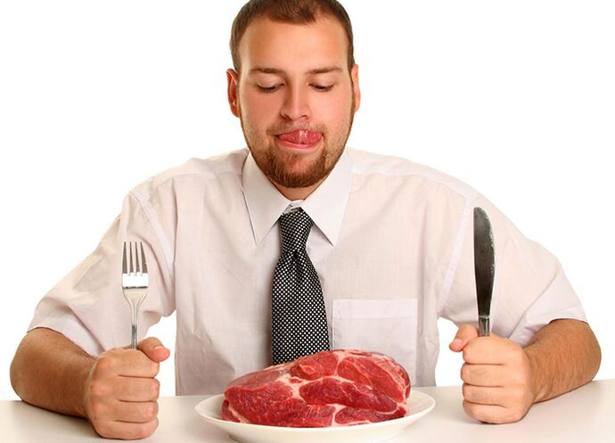 เนื้อแดงในอาหารของผู้ชาย